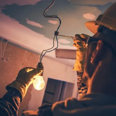 Electricians at work