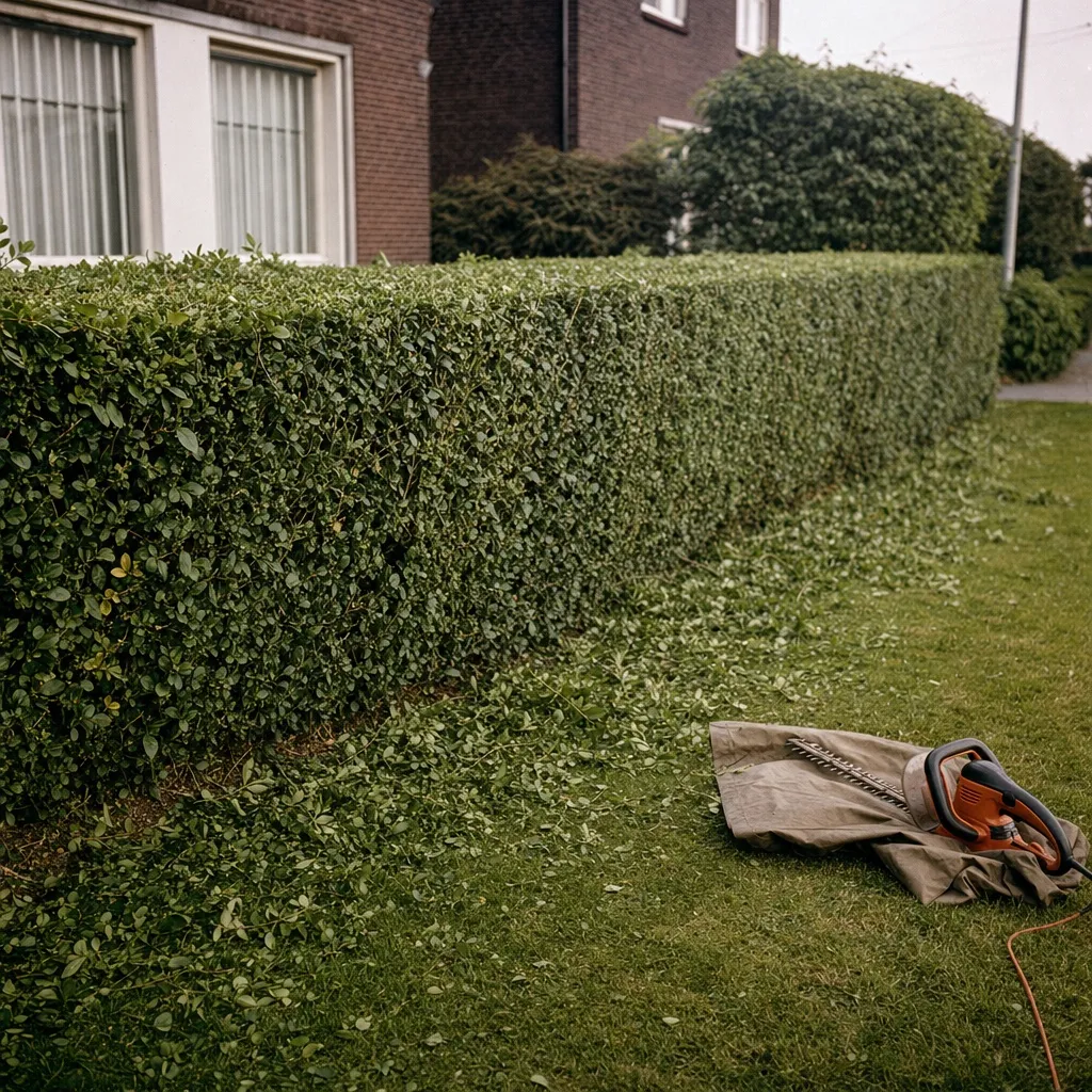Hedge cutting — Clara handles this for gardeners