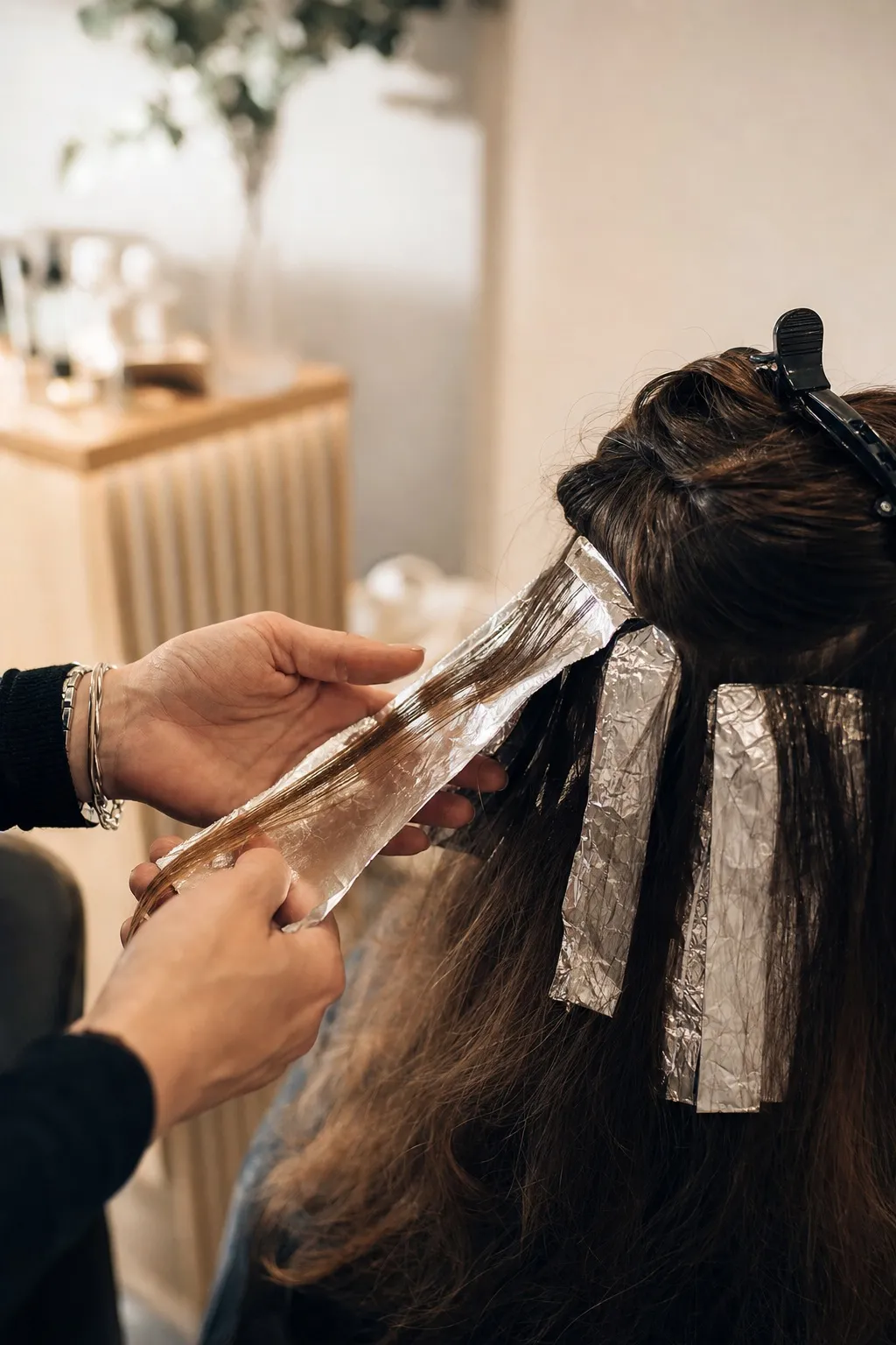 Hairdressers at work