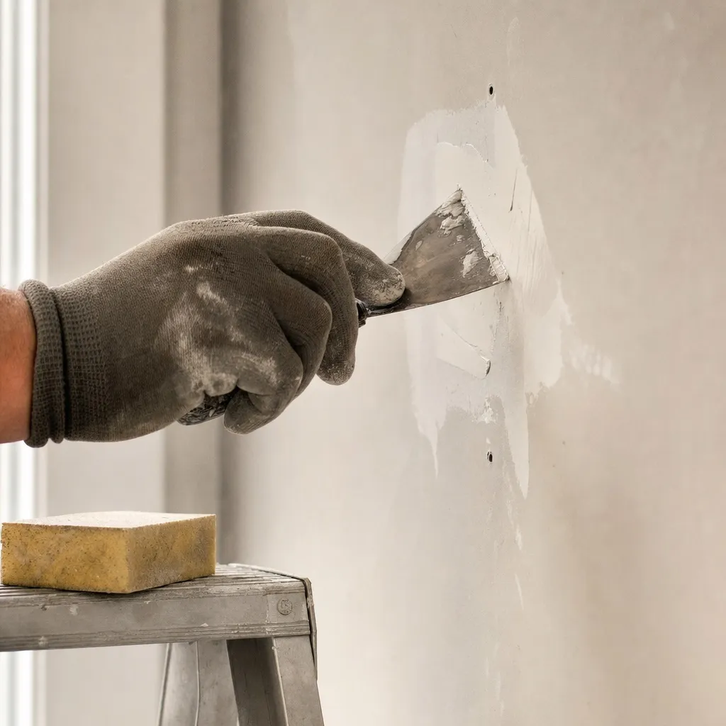 Drywall patching — Clara handles this for handyman services