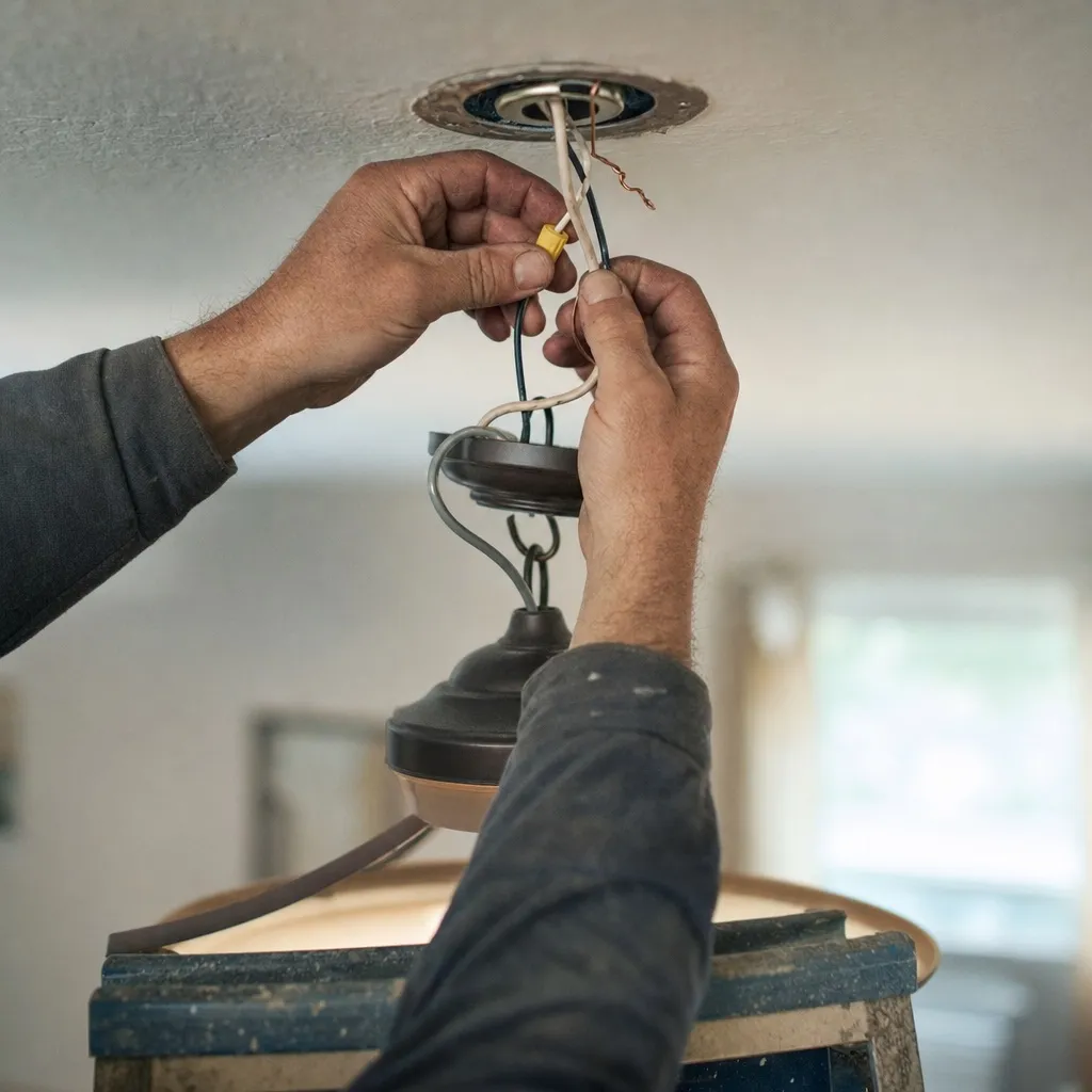 Light fixture installs — Clara handles this for handyman services