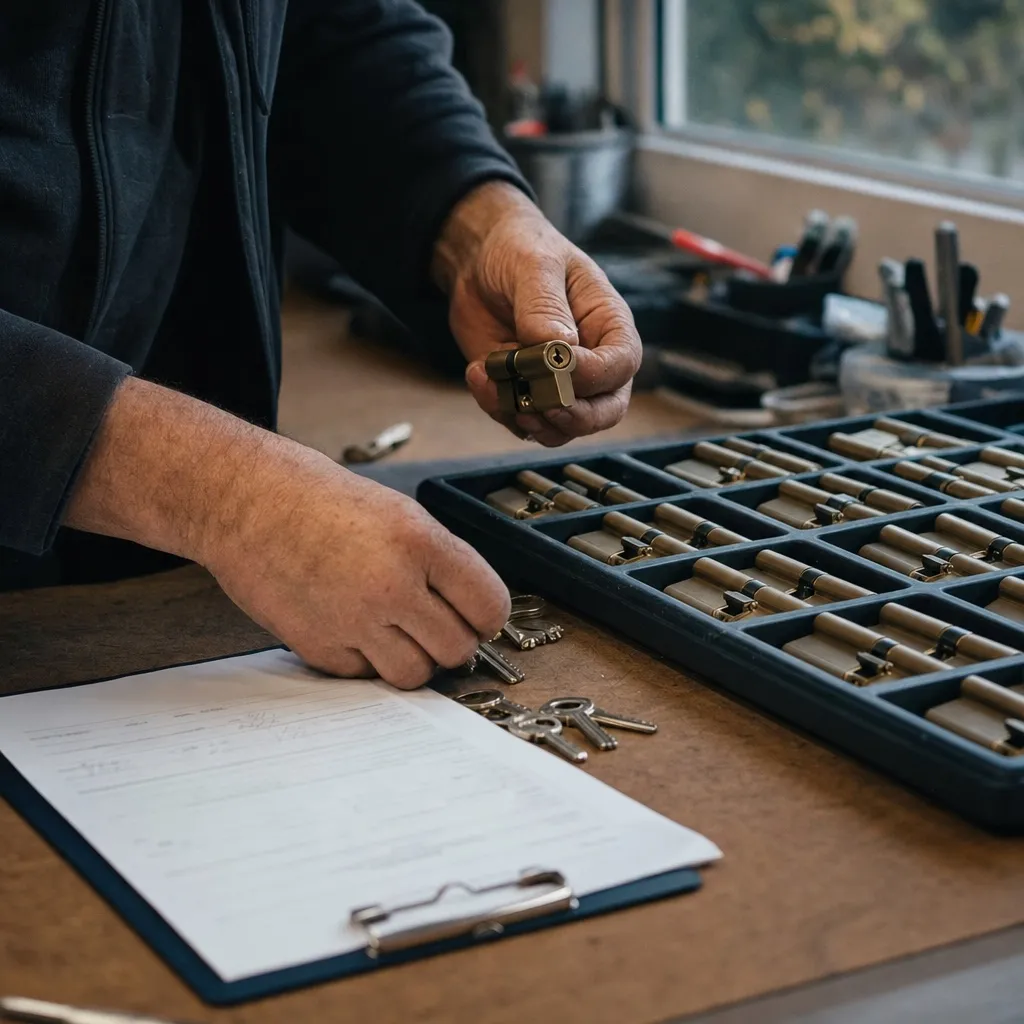 Lock rekeying — Clara handles this for locksmiths