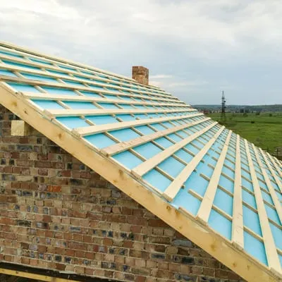 Roofers at work