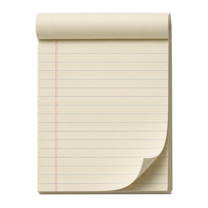 Notepad with a written quote